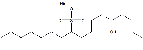 13-Hydroxyoctadecane-8-sulfonic acid sodium salt Structure