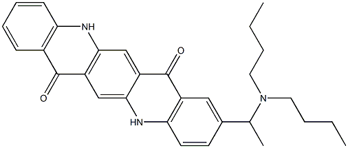 2-[1-(Dibutylamino)ethyl]-5,12-dihydroquino[2,3-b]acridine-7,14-dione Structure