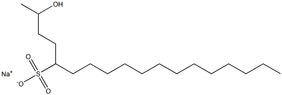 2-Hydroxyoctadecane-5-sulfonic acid sodium salt Structure