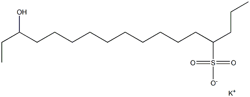 15-Hydroxyheptadecane-4-sulfonic acid potassium salt Structure