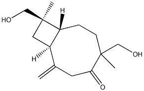 (1R,8S,10R)-4,10-Dimethyl-4,10-bis(hydroxymethyl)-7-methylenebicyclo[6.2.0]decan-5-one Structure