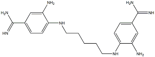 4,4'-[1,5-Pentanediylbis(imino)]bis[3-aminobenzamidine] 구조식 이미지