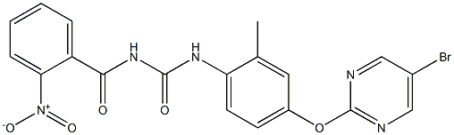 1-(2-Nitrobenzoyl)-3-[4-[(5-bromo-2-pyrimidinyl)oxy]-2-methylphenyl]urea Structure