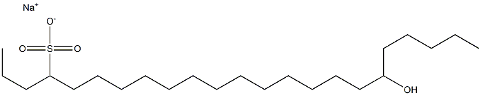 18-Hydroxytricosane-4-sulfonic acid sodium salt Structure