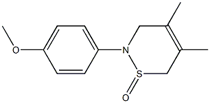 2-(4-Methoxyphenyl)-4,5-dimethyl-3,6-dihydro-2H-1,2-thiazine 1-oxide 구조식 이미지