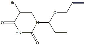 1-[1-(2-Propenyloxy)propyl]-5-bromouracil 구조식 이미지