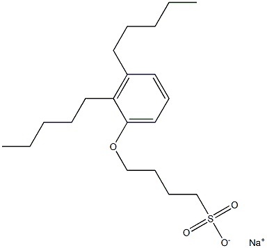 4-(2,3-Dipentylphenoxy)butane-1-sulfonic acid sodium salt Structure