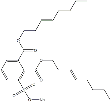 3-(Sodiosulfo)phthalic acid di(3-octenyl) ester 구조식 이미지