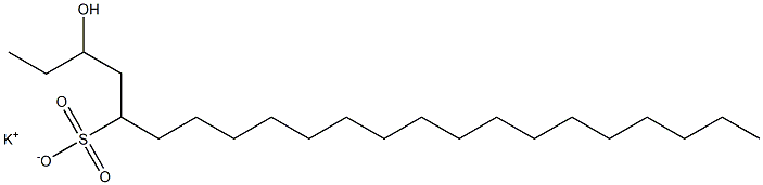 3-Hydroxydocosane-5-sulfonic acid potassium salt Structure