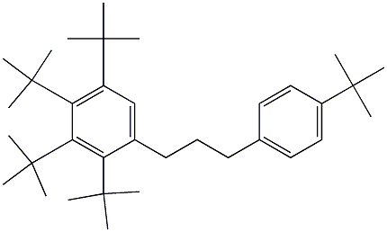 1-(2,3,4,5-Tetra-tert-butylphenyl)-3-(4-tert-butylphenyl)propane 구조식 이미지