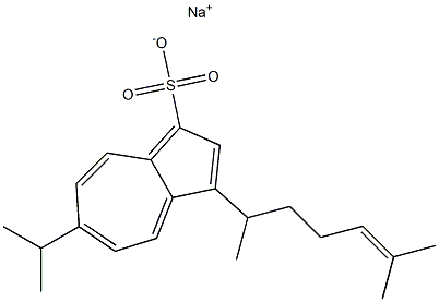 6-Isopropyl-3-(1,5-dimethyl-4-hexenyl)azulene-1-sulfonic acid sodium salt Structure
