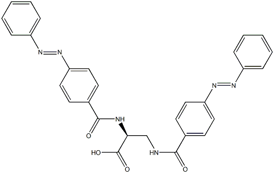 (S)-2,3-Bis[(4-phenylazobenzoyl)amino]propionic acid 구조식 이미지