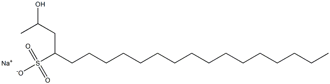 2-Hydroxyicosane-4-sulfonic acid sodium salt 구조식 이미지
