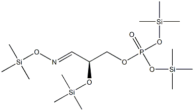 Phosphoric acid (S)-2-(trimethylsilyloxy)-3-(trimethylsilyloxyimino)propylbis(trimethylsilyl) ester Structure