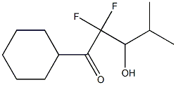 1-Cyclohexyl-2,2-difluoro-3-hydroxy-4-methyl-1-pentanone Structure