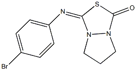 1-(4-Bromophenyl)imino-4,5-dihydro-1H,3H,6H-3a,6a-diaza-2-thiapentalen-3-one 구조식 이미지