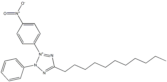 2-Phenyl-3-(p-nitrophenyl)-5-undecyl-2H-tetrazol-3-ium 구조식 이미지