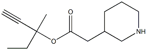 3-Piperidineacetic acid 1-ethynyl-1-methylpropyl ester Structure