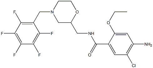 4-Amino-5-chloro-2-ethoxy-N-[[4-(2,3,4,5,6-pentafluorobenzyl)-2-morpholinyl]methyl]benzamide 구조식 이미지