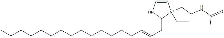 1-[2-(Acetylamino)ethyl]-1-ethyl-2-(2-heptadecenyl)-4-imidazoline-1-ium 구조식 이미지