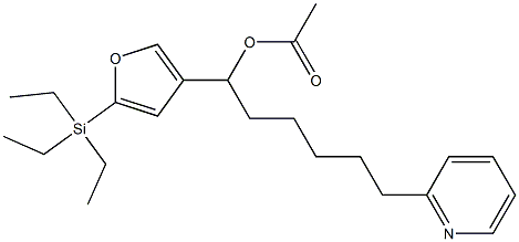 Acetic acid 1-[5-(triethylsilyl)-3-furyl]-6-(2-pyridyl)hexyl ester Structure