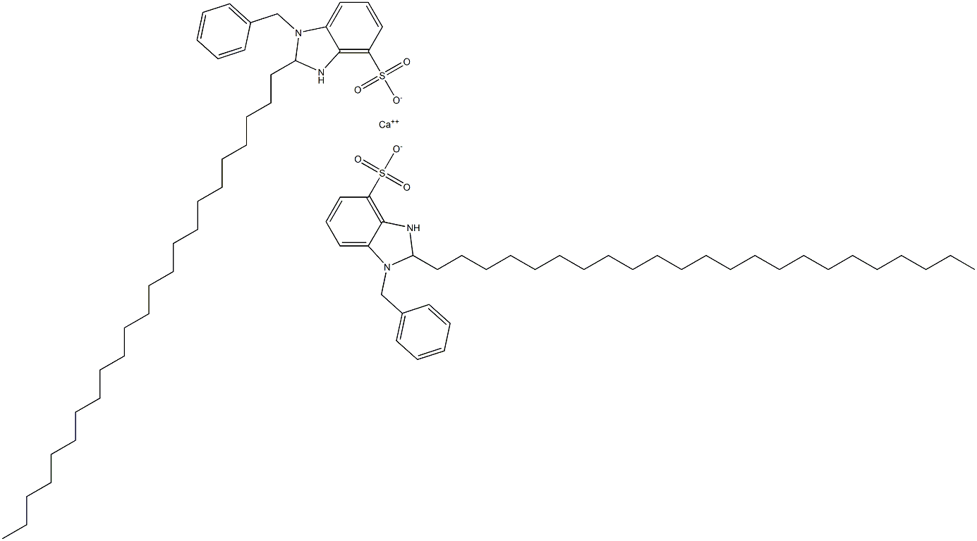 Bis(1-benzyl-2,3-dihydro-2-tricosyl-1H-benzimidazole-4-sulfonic acid)calcium salt Structure