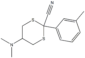 5-(Dimethylamino)-2-[3-methylphenyl]-1,3-dithiane-2-carbonitrile Structure