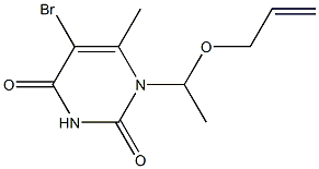 1-[1-(2-Propenyloxy)ethyl]-5-bromo-6-methyluracil Structure