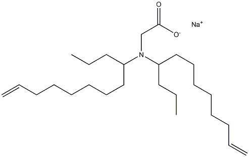 N,N-Di(11-dodecen-4-yl)glycine sodium salt Structure