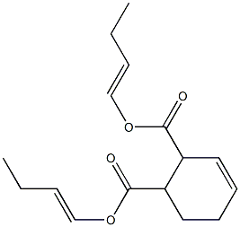 3-Cyclohexene-1,2-dicarboxylic acid bis(1-butenyl) ester Structure