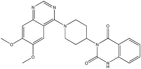 3-[1-(6,7-Dimethoxy-4-quinazolinyl)-4-piperidinyl]quinazoline-2,4(1H,3H)-dione Structure