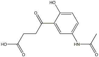 3-[2-Hydroxy-5-acetylaminobenzoyl]propionic acid 구조식 이미지