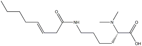 N6-(3-Octenoyl)-N2,N2-dimethyllysine Structure