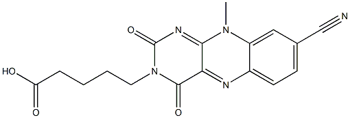5-[(8-Cyano-2,3,4,10-tetrahydro-10-methyl-2,4-dioxobenzo[g]pteridin)-3-yl]valeric acid Structure