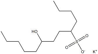 8-Hydroxytridecane-5-sulfonic acid potassium salt 구조식 이미지