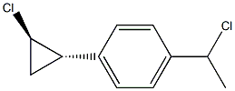 (1R,2S)-1-Chloro-2-[4-(1-chloroethyl)phenyl]cyclopropane 구조식 이미지