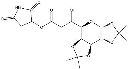 2-(1,2:3,4-Di-O-isopropyliden-alpha-D-galacto- pyranos-6-yl)-acetic-acid-hydroxysuccinimidester Structure