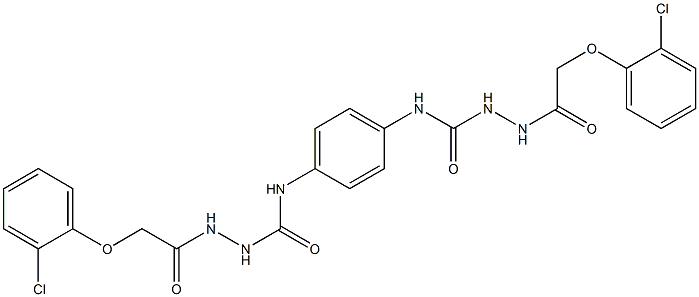 2-(2-Chlorophenoxy)-N-(((4-(((2-(2-chlorophenoxy)acetylamino)amino)carbonylamino)phenyl)amino)carbonylamino)ethanamide Structure