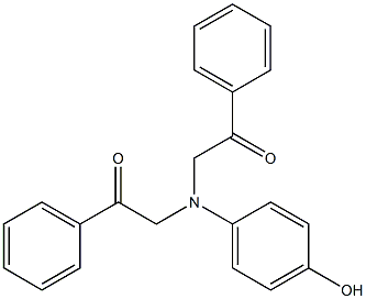 2-[(4-HYDROXY-PHENYL)-(2-OXO-2-PHENYL-ETHYL)-AMINO]-1-PHENYL-ETHANONE Structure