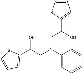 2-[(2-HYDROXY-2-THIOPHEN-2-YL-ETHYL)-PHENYL-AMINO]-1-THIOPHEN-2-YL-ETHANOL 구조식 이미지