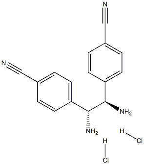 (R,R)-1,2-Bis(4-cyanophenyl)-1,2-ethanediamine dihydrochloride, 95%, ee 99% 구조식 이미지