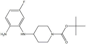4-[(2-AMINO-5-FLUOROPHENYL)AMINO]-1-PIPERIDINECARBOXYLIC ACID 1,1-DIMETHYLETHYL ESTER Structure