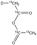 Acetic anhydride-13C4,d6 97 atom % D, 99 atom % 13C 구조식 이미지