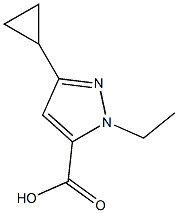 5-Cyclopropyl-2-ethyl-2H-pyrazole-3-carboxylic acid 구조식 이미지