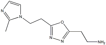 2-(5-(2-(2-methyl-1H-imidazol-1-yl)ethyl)-1,3,4-oxadiazol-2-yl)ethanamine 구조식 이미지