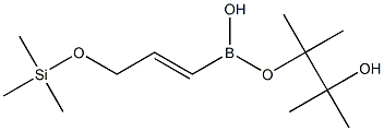 trans-3-Trimethylsiloxy-1-propenylboronic acid pinacol ester, 96% Structure