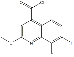 7,8-difluoro-2-methoxyquinoline-4-carbonyl chloride Structure