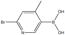 2-Bromo-4-methylpyridine-5-boronicacid Structure