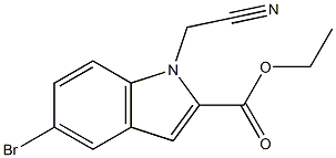 ethyl 5-bromo-1-(cyanomethyl)-1H-indole-2-carboxylate Structure