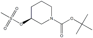 (S)-tert-Butyl 3-(methylsulfonyloxy)piperidine-1-carboxylate 구조식 이미지
